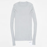 Crew Neck Ribbed Sweater Women Basic Slim Fit Rib Knitted Top Pullover Solid Long Sleeve Cotton Sweaters With Thumb Hole