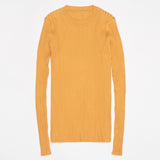 Crew Neck Ribbed Sweater Women Basic Slim Fit Rib Knitted Top Pullover Solid Long Sleeve Cotton Sweaters With Thumb Hole