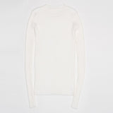 Crew Neck Ribbed Sweater Women Basic Slim Fit Rib Knitted Top Pullover Solid Long Sleeve Cotton Sweaters With Thumb Hole